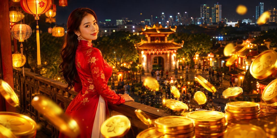 Người phụ nữ Hà Nội mặc áo dài tham gia bàn baccarat trực tuyến