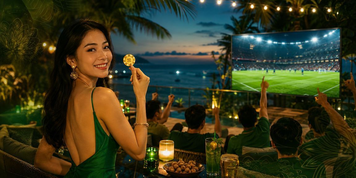 Người dùng tại Phú Quốc theo dõi trận bóng đá và đặt cược trực tuyến trên bãi biển