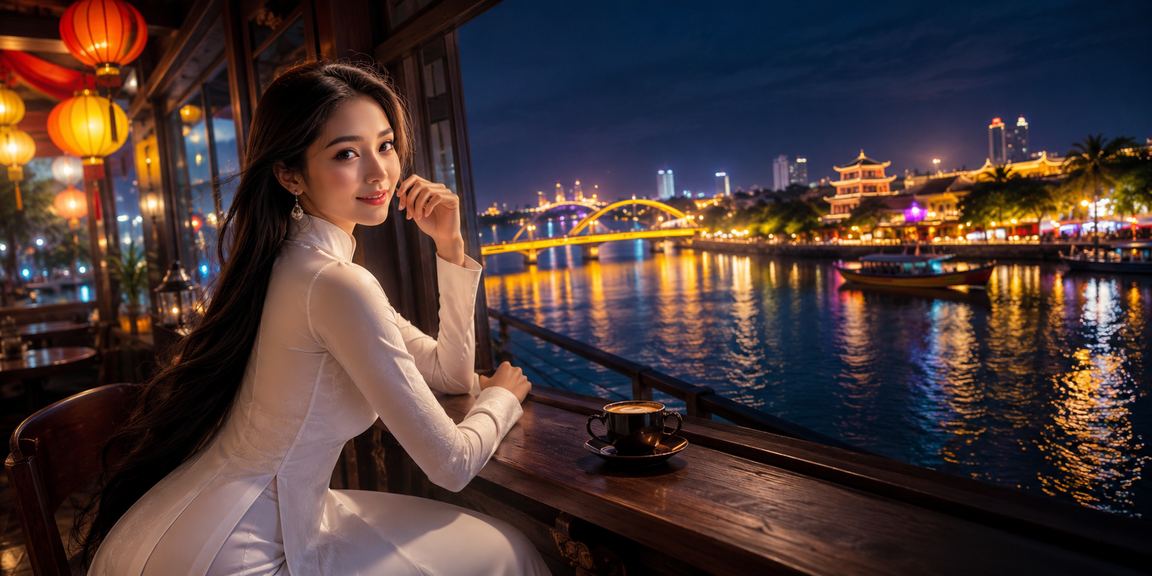 Không khí giải trí casino kiểu Sài Gòn với áo dài truyền thống Việt Nam